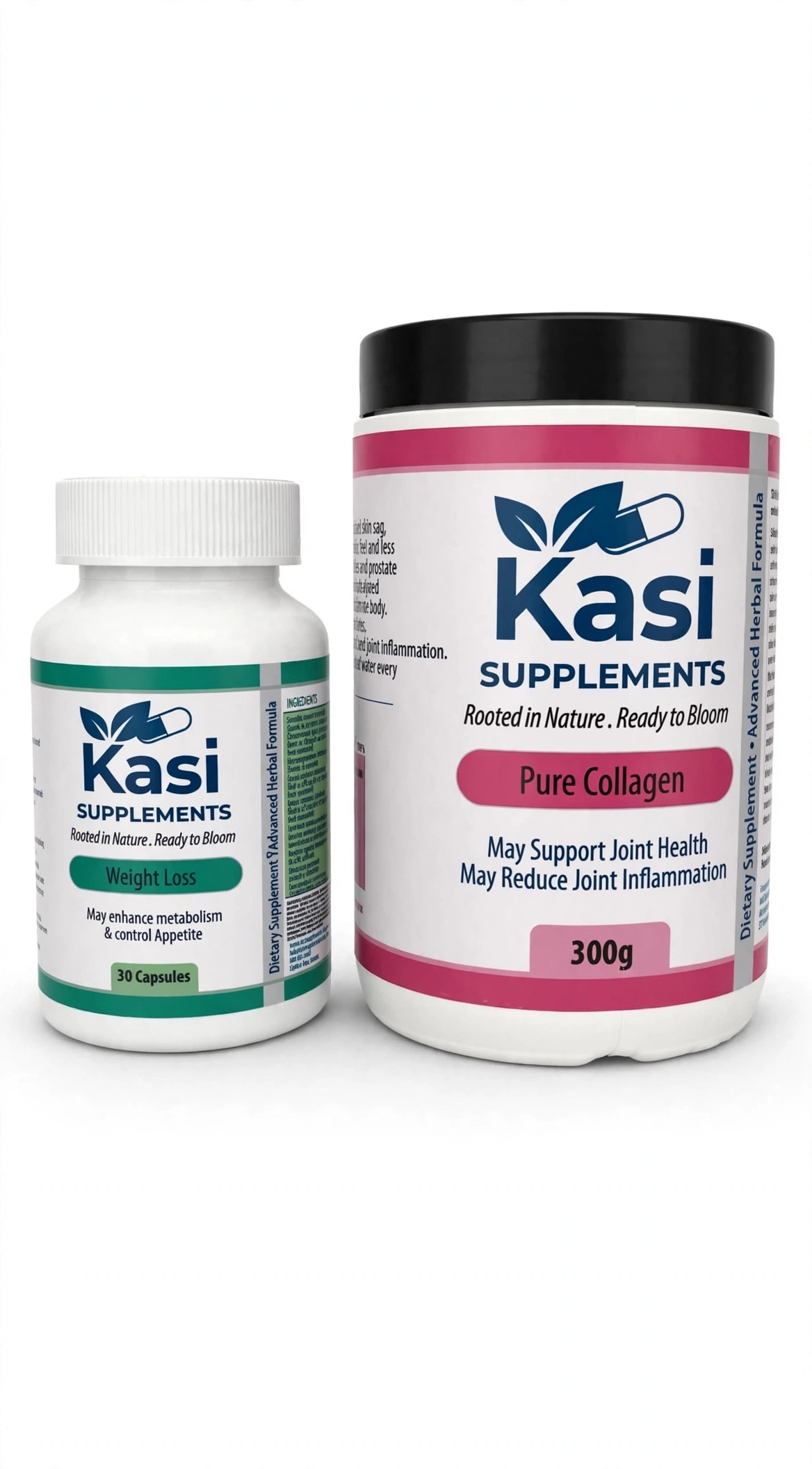  Slim & Glow Beauty Combo | Weight Loss Lean Support 30s & Pure Collagen 300g | Metabolism & Skin Support